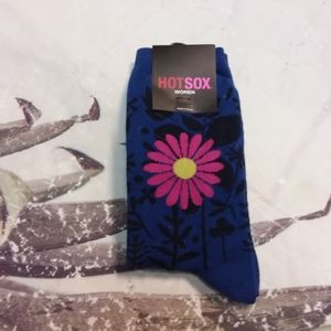 HOT SOX Blue Pink Daisy 9-11